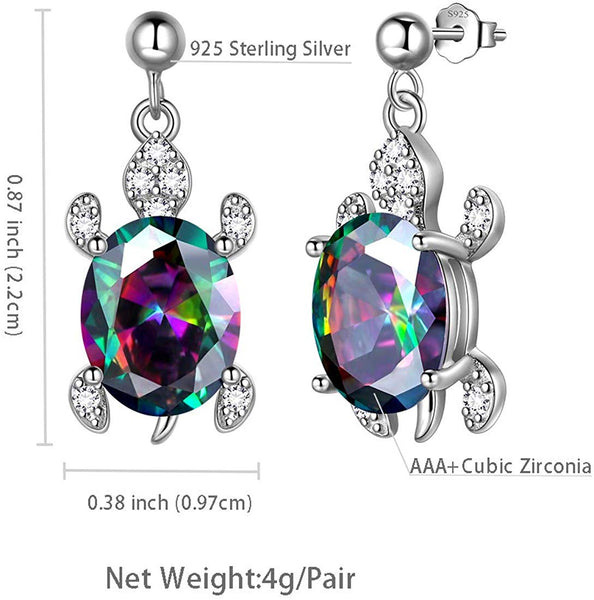 925 Sterling Silver Sea Turtle Earrings