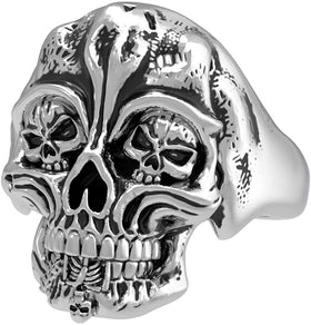 Stainless Steel Skull Ring Warrior Ring