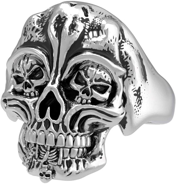 Stainless Steel Skull Ring Warrior Ring