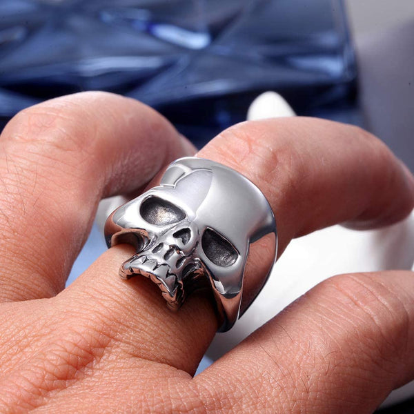 Men Skull Head Ring