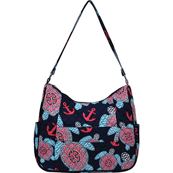 Sea Turtle Quilted Cotton Shoulder Bag