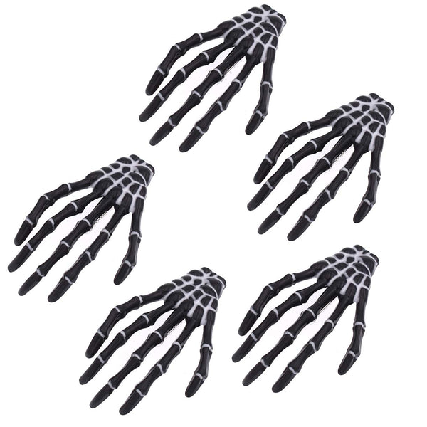 5Pcs Gothic Style Skull Hair Claws Clips