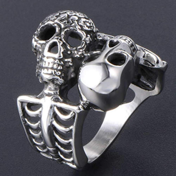 Gothic Skull Retro Vintage Death Statement Ring