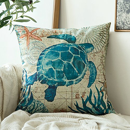 Decorative Ocean Theme Pillow Cover 4 Pcs Set
