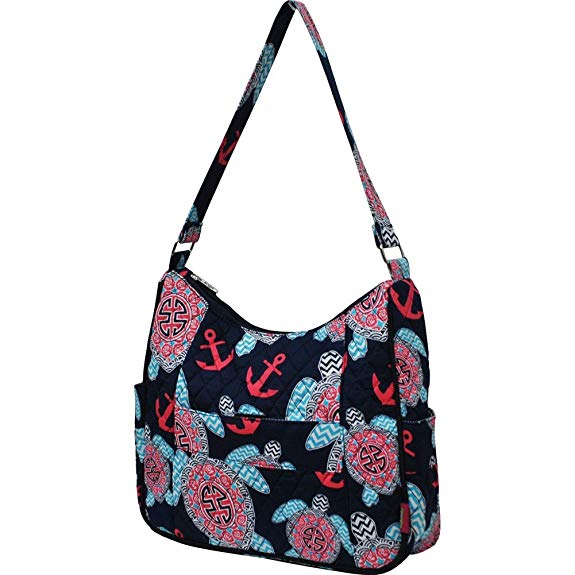Sea Turtle Quilted Cotton Shoulder Bag