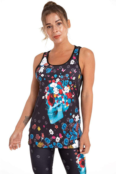 Women 2 Piece Skull Legging Set Activewear