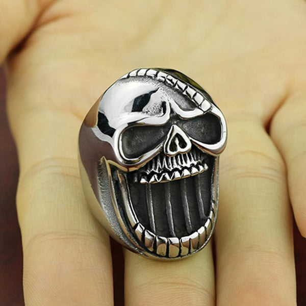 Stainless Steel Vintage Skull Bottle Opener Ring