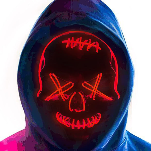 Skull Purge LED Light Up Mask