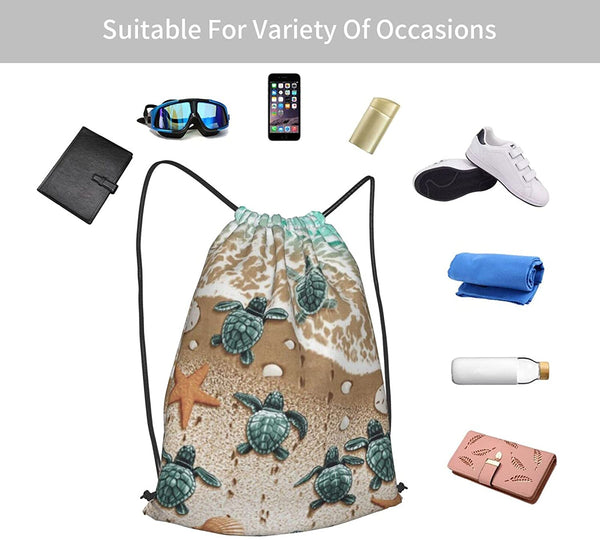 Baby Sea Turtle Drawstring Backpack