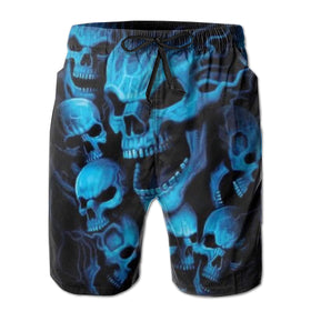 Men Skull Surfing Beach Board Shorts