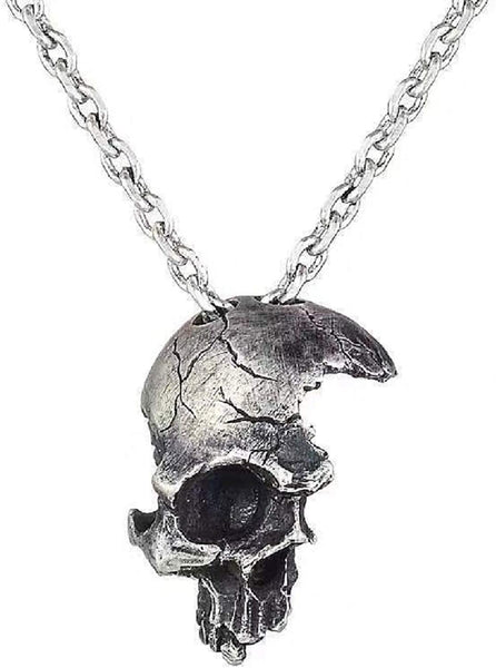 Half Face Skull Necklace