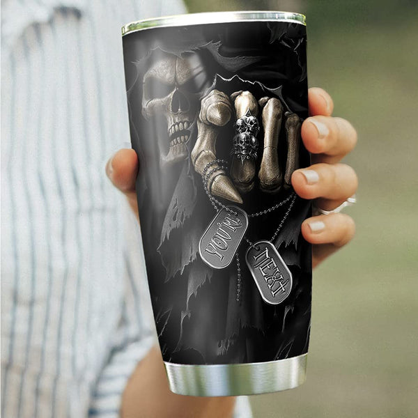 20oz Skull Lovers Skull Inspiration Tumbler Cup With Lid
