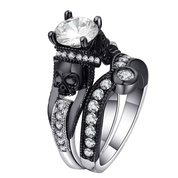 Gothic Skull Ring Goth Women Ring