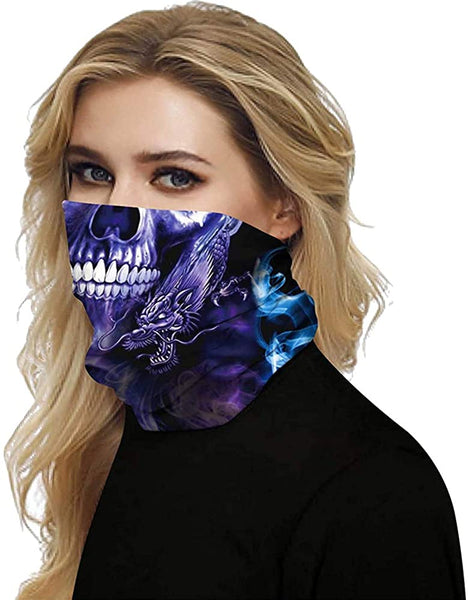 Women Skull Tube Face Mask - 4 Pack