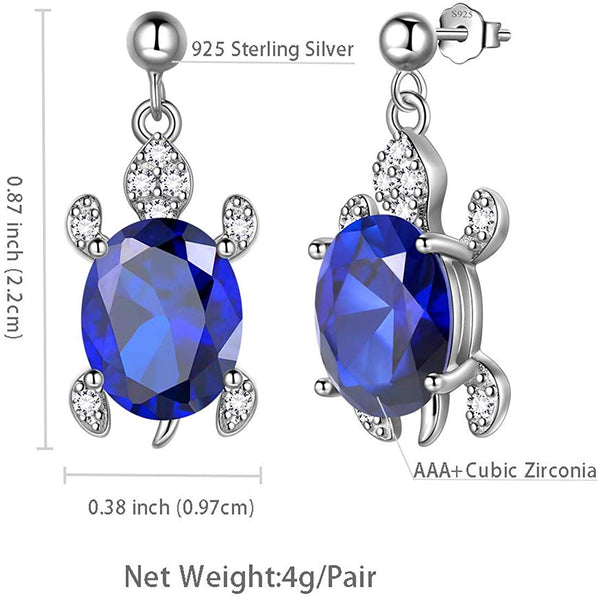 925 Sterling Silver Sea Turtle Earrings