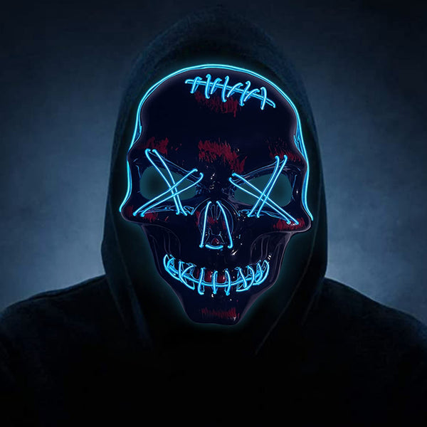 Skull Purge LED Light Up Mask