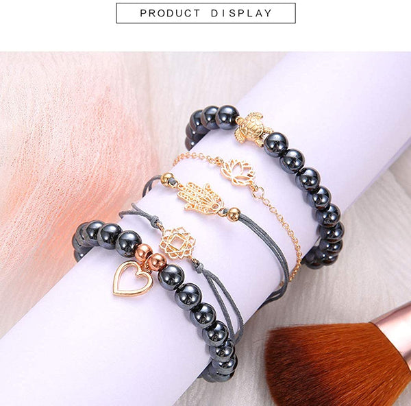 Sea Turtle Wrap Layered Bracelet Set