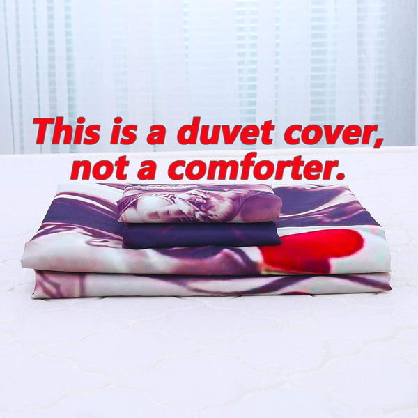 Skull Golden Crown Duvet Cover Set King Size 90" x 103"