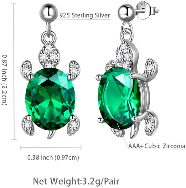 925 Sterling Silver Sea Turtle Earrings