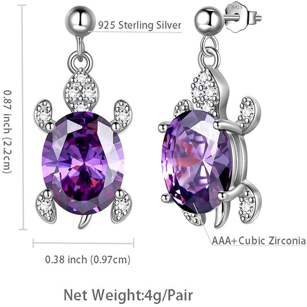 925 Sterling Silver Sea Turtle Earrings