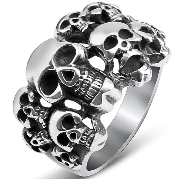 Stainless Steel Gothic Skull Vintage Ring