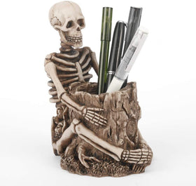 Skull Office Desk Supplies Organizer
