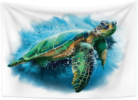 Sea Turtle Wall Hanging Tapestry Decor 33.9x27.6 Inches