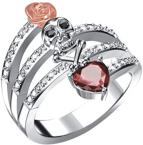 Skull Rose Ring