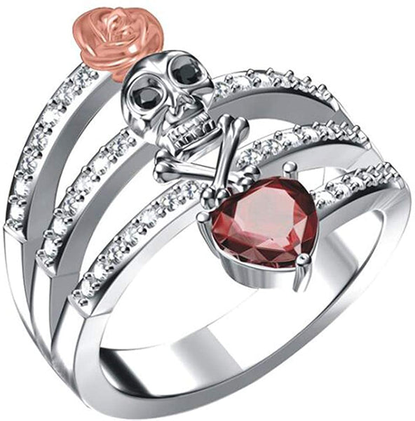 Skull Rose Ring