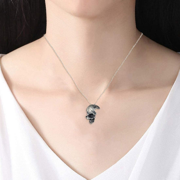 Half Face Skull Necklace