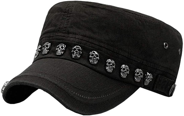 Unisex Skull Studded Cap
