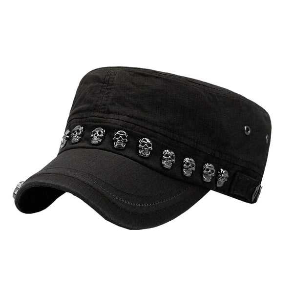 Unisex Skull Studded Cap