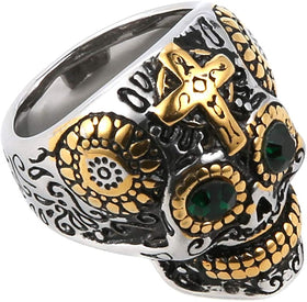 Men's Skull Carving Stainless Steel Ring