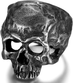 Antique Retro Style Skull Death Gothic Ring