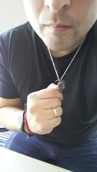 Half Face Skull Necklace