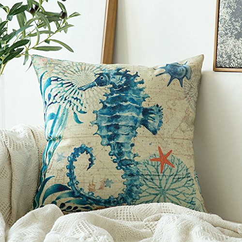 Decorative Ocean Theme Pillow Cover 4 Pcs Set