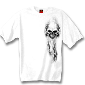 White Ghost Skull Double Sided T-Shirt