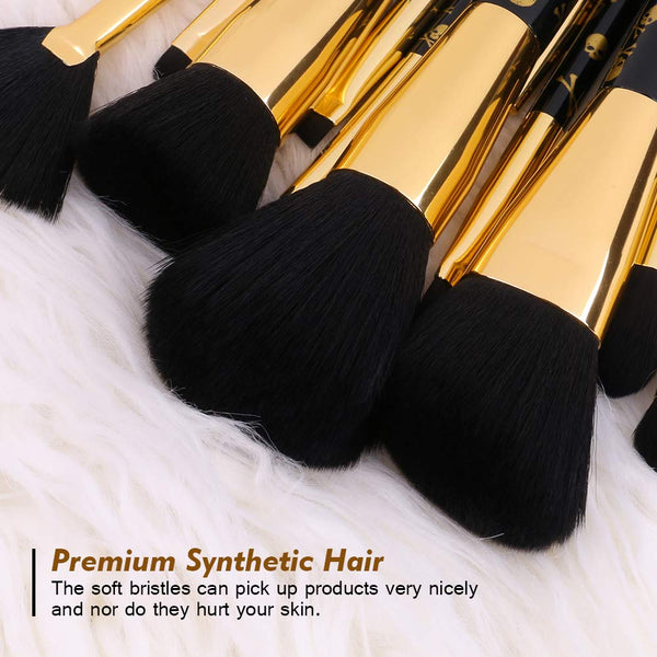 Skull Goth Makeup Brush Set - 12Pieces