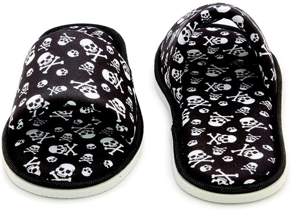 Men Skull Open Toe Home Slippers Size 8.5 to 9.5