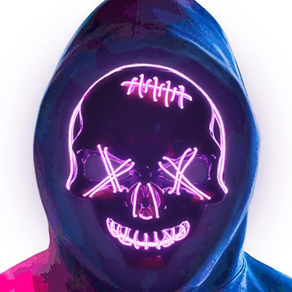Skull Purge LED Light Up Mask