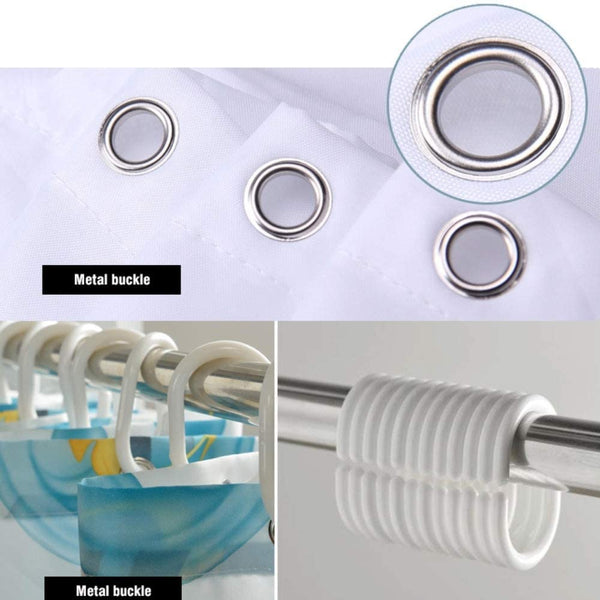 Horror Bloody Hands Shower Curtains with Hooks, 65x72 In