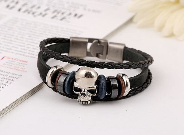 Skull Handmade Braided Rope Bracelet