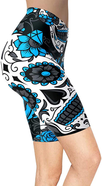 Women Sugar Skull Shorts Leggings