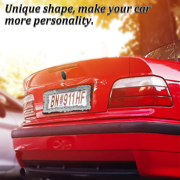 Skull License Plate Frame Holder, 6×12 Inches