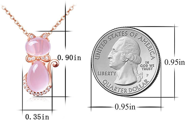 Lovely 18K Gold Plated  Cat Design Pendant Chain Necklace