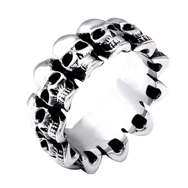 Gothic Skull Heads Ring