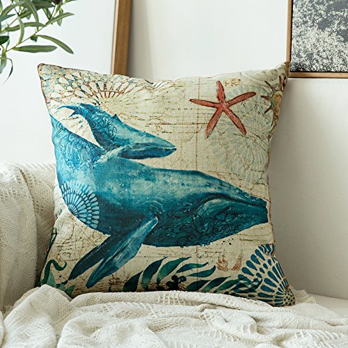 Decorative Ocean Theme Pillow Cover 4 Pcs Set