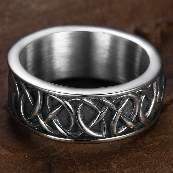 Vintage Style Celtic Knot Wolf Ring