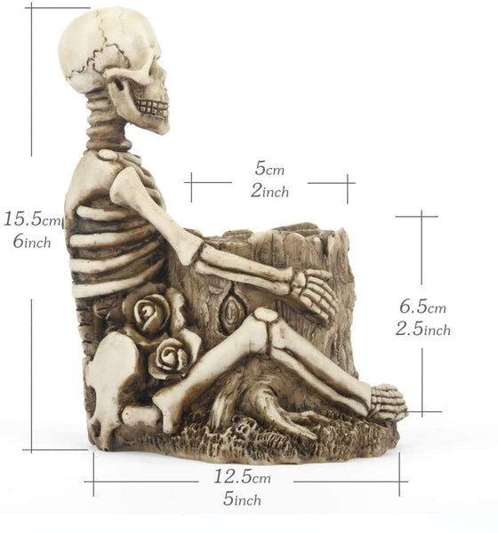 Skull Office Desk Supplies Organizer