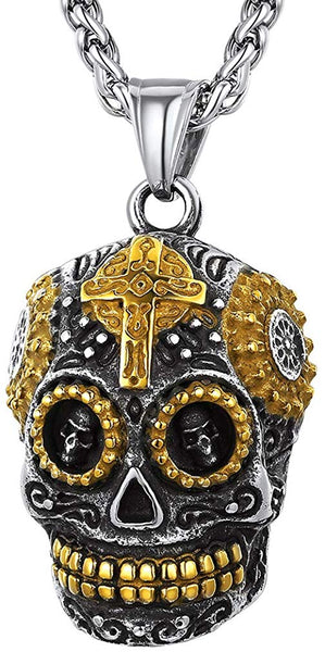 Stainless Steel Gothic Skull Necklace